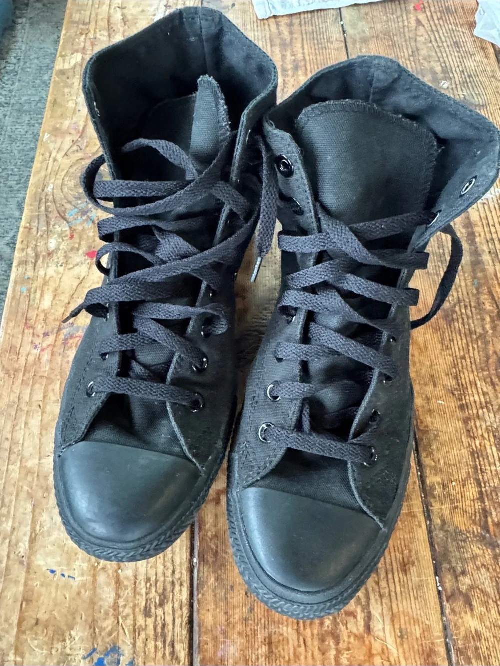Converse Black High Top Canvas Sneakers